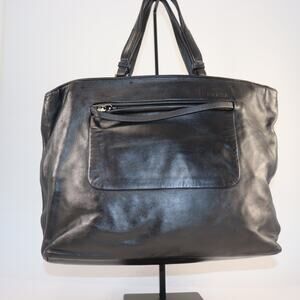 Prada Black Leather Top Handle Tote – Vintage